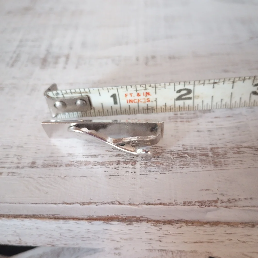 Silver Money or Tie Clip For Men Vintage Hickok USA Hollywood Regency Gift Idea